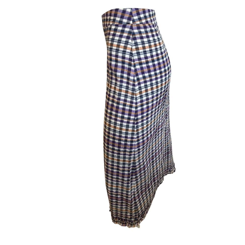 Hofmann Copenhagen Juliane Plaid Asymmetrical Midi Skirt EU 34=2 Purple - Picture 4 of 12